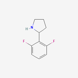 2-(2,6-Difluorophenyl)pyrrolidine chemical structure (CAS 1016529-46-6)