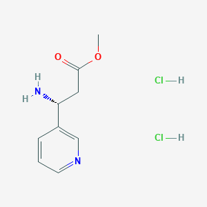 Methyl (R)-3-amino-3-(pyridin-3-yl)propanoate dihydrochloride chemical structure (CAS 1016558-17-0)