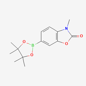 3-Methyl-6-(4,4,5,5-tetramethyl-1,3,2-dioxaborolan-2-yl)benzo[d]oxazol-2(3H)-one chemical structure (CAS 1016641-53-4)
