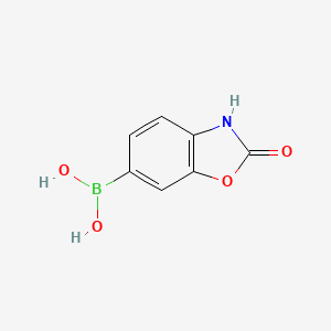 (2-Oxo-2,3-dihydrobenzo[d]oxazol-6-yl)boronic acid chemical structure (CAS 1016644-38-4)