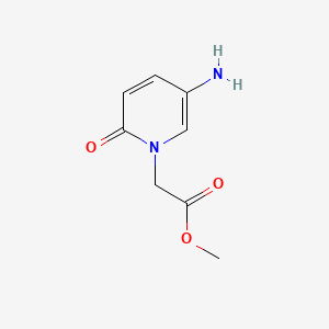 Methyl 2-(5-amino-2-oxo-1,2-dihydropyridin-1-yl)acetate chemical structure (CAS 1016714-22-9)