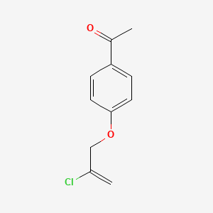 1-(4-((2-Chloroallyl)oxy)phenyl)ethan-1-one chemical structure (CAS 1016723-17-3)