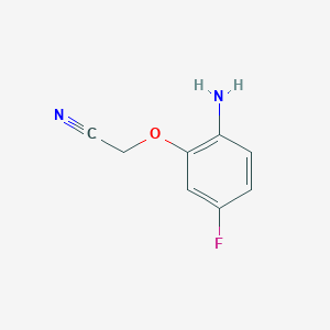 2-(2-Amino-5-fluorophenoxy)acetonitrile chemical structure (CAS 1016736-33-6)