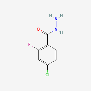 4-Chloro-2-fluorobenzohydrazide chemical structure (CAS 1016768-00-5)