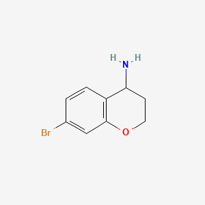 7-Bromochroman-4-amine chemical structure (CAS 1016804-06-0)