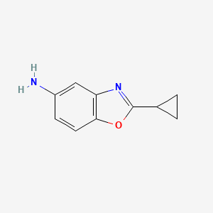 2-Cyclopropylbenzo[d]oxazol-5-amine chemical structure (CAS 1017027-77-8)