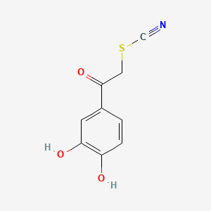 2-(Cyanosulfanyl)-1-(3,4-dihydroxyphenyl)ethan-1-one chemical structure (CAS 101714-41-4)