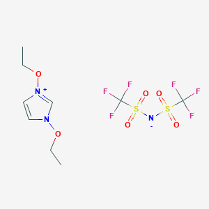 1,3-Diethoxy-1H-imidazol-3-ium bis((trifluoromethyl)sulfonyl)amide chemical structure (CAS 1017254-66-8)