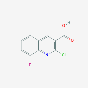 2-Chloro-8-fluoroquinoline-3-carboxylic acid chemical structure (CAS 1017378-95-8)