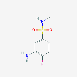 3-Amino-4-fluoro-n-methyl-benzenesulfonamide chemical structure (CAS 1017390-57-6)