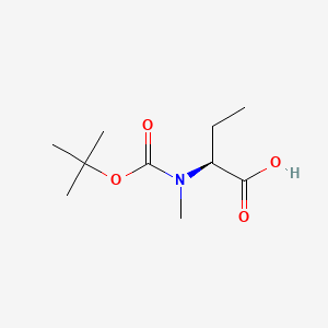 (S)-2-((tert-Butoxycarbonyl)(methyl)amino)butanoic acid chemical structure (CAS 101759-74-4)
