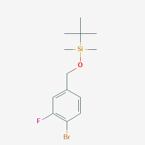 ((4-Bromo-3-fluorobenzyl)oxy)(tert-butyl)dimethylsilane chemical structure (CAS 1017598-60-5)