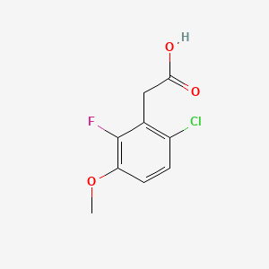 6-Chloro-2-fluoro-3-methoxyphenylacetic acid chemical structure (CAS 1017777-83-1)