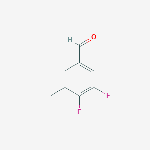 3,4-Difluoro-5-methylbenzaldehyde chemical structure (CAS 1017778-64-1)
