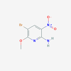 5-Bromo-6-methoxy-3-nitropyridin-2-amine chemical structure (CAS 1017782-09-0)