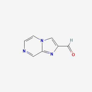 Imidazo[1,2-a]pyrazine-2-carbaldehyde chemical structure (CAS 1017782-15-8)