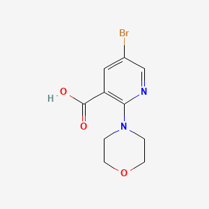 5-Bromo-2-morpholinonicotinic acid chemical structure (CAS 1017783-03-7)