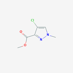 Methyl 4-chloro-1-methyl-1H-pyrazole-3-carboxylate chemical structure (CAS 1017784-04-1)