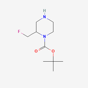tert-Butyl 2-(fluoromethyl)piperazine-1-carboxylate chemical structure (CAS 1017789-35-3)