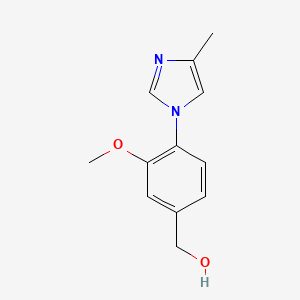 (3-Methoxy-4-(4-methyl-1H-imidazol-1-yl)phenyl)methanol chemical structure (CAS 1017789-63-7)