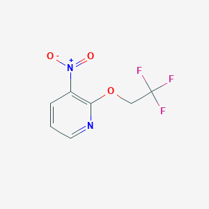 3-Nitro-2-(2,2,2-trifluoroethoxy)pyridine chemical structure (CAS 1018051-67-6)