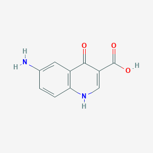 6-Amino-4-hydroxyquinoline-3-carboxylic acid chemical structure (CAS 1018135-49-3)