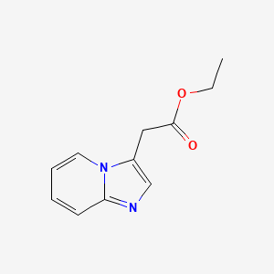 Ethyl 2-(imidazo[1,2-a]pyridin-3-yl)acetate chemical structure (CAS 101820-69-3)