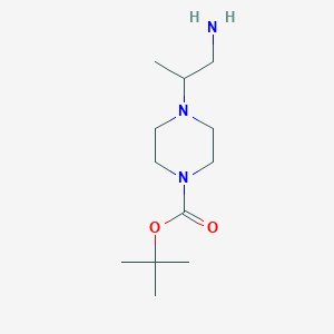 tert-Butyl 4-(1-aminopropan-2-yl)piperazine-1-carboxylate chemical structure (CAS 1018248-96-8)