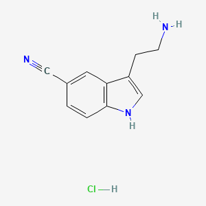 3-(2-Aminoethyl)-1H-indole-5-carbonitrile hydrochloride chemical structure (CAS 101831-71-4)