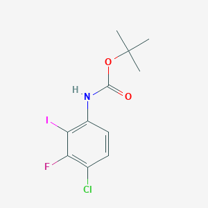 tert-Butyl (4-chloro-3-fluoro-2-iodophenyl)carbamate chemical structure (CAS 1018450-35-5)