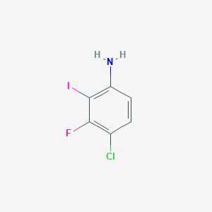 4-Chloro-3-fluoro-2-iodoaniline chemical structure (CAS 1018450-37-7)