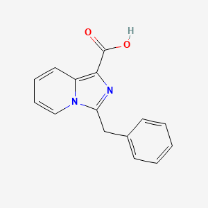 3-Benzylimidazo[1,5-a]pyridine-1-carboxylic acid chemical structure (CAS 1018517-02-6)