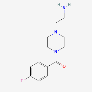 (2-[4-(4-Fluorobenzoyl)piperazin-1-yl]ethyl)amine chemical structure (CAS 1018527-36-0)