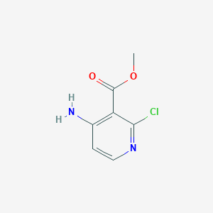 Methyl 4-amino-2-chloronicotinate chemical structure (CAS 1018678-37-9)