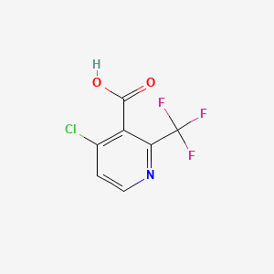 4-Chloro-2-(trifluoromethyl)nicotinic acid chemical structure (CAS 1018678-39-1)