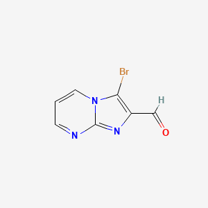 3-Bromoimidazo[1,2-a]pyrimidine-2-carbaldehyde chemical structure (CAS 1018828-40-4)