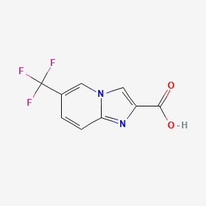 6-(Trifluoromethyl)imidazo[1,2-a]pyridine-2-carboxylic acid chemical structure (CAS 1018828-69-7)