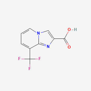 8-(Trifluoromethyl)imidazo[1,2-a]pyridine-2-carboxylic acid chemical structure (CAS 1018828-72-2)