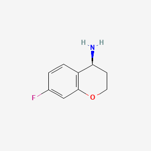 (S)-7-Fluorochroman-4-amine chemical structure (CAS 1018978-91-0)