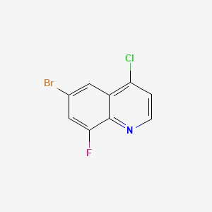 6-Bromo-4-chloro-8-fluoroquinoline chemical structure (CAS 1019016-66-0)