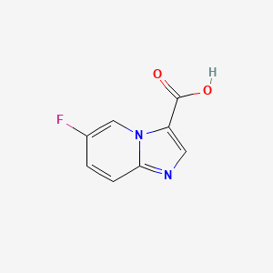 6-Fluoroimidazo[1,2-a]pyridine-3-carboxylic acid chemical structure (CAS 1019021-85-2)