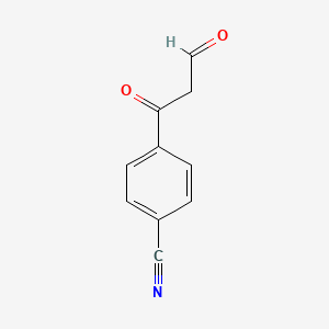 4-(3-Oxopropanoyl)benzonitrile chemical structure (CAS 1019023-25-6)