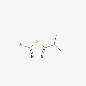 2-Bromo-5-isopropyl-1,3,4-thiadiazole chemical structure (CAS 1019111-62-6)