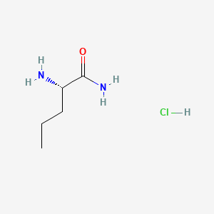 (S)-2-Aminopentanamide hydrochloride chemical structure (CAS 101925-47-7)