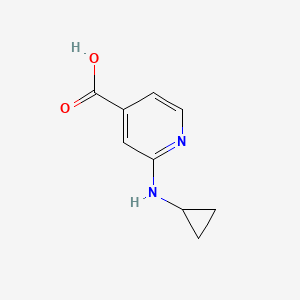 2-(Cyclopropylamino)isonicotinic acid chemical structure (CAS 1019371-44-8)