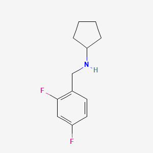 N-(2,4-Difluorobenzyl)cyclopentanamine chemical structure (CAS 1019481-58-3)