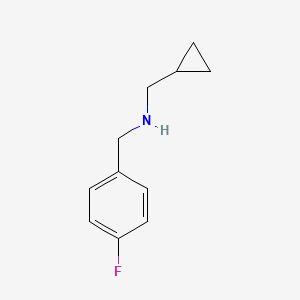 1-Cyclopropyl-N-(4-fluorobenzyl)methanamine chemical structure (CAS 1019538-79-4)