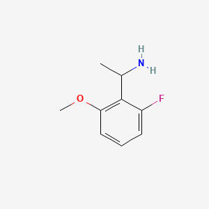 1-(2-Fluoro-6-methoxyphenyl)ethan-1-amine chemical structure (CAS 1019602-82-4)
