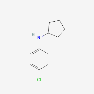 4-Chloro-N-cyclopentylaniline chemical structure (CAS 1019619-33-0)