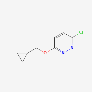 3-Chloro-6-(cyclopropylmethoxy)pyridazine chemical structure (CAS 1019619-79-4)
